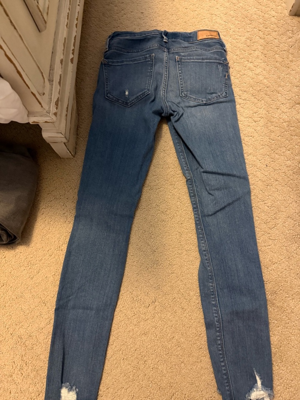 Express Women's Dark Blue Skinny Jeans